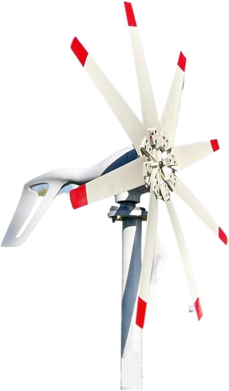 Wind Turbine Generator Kit, 3000W Horizontal Wind Turbine nerator 3KW 12V 24V 48V Alternator Free Energy Windmill for Home Farm for Hybrid Solar Wind System(24V)