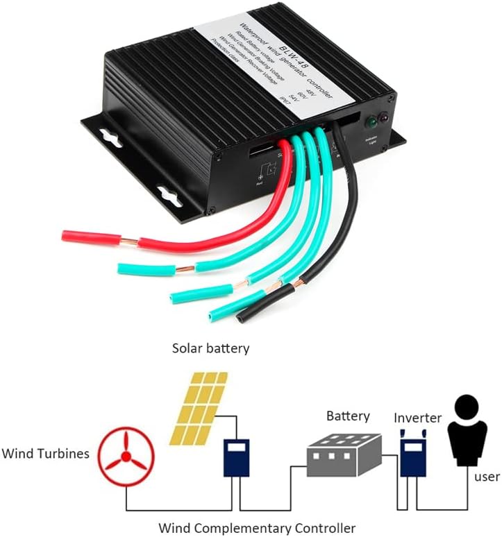 Hybrid Wind Solar Charge Controller 1200W-3000W, 12V/24V/48V Wind Turbine Generator Battery Regulator, Efficient Renewable Energy Management System