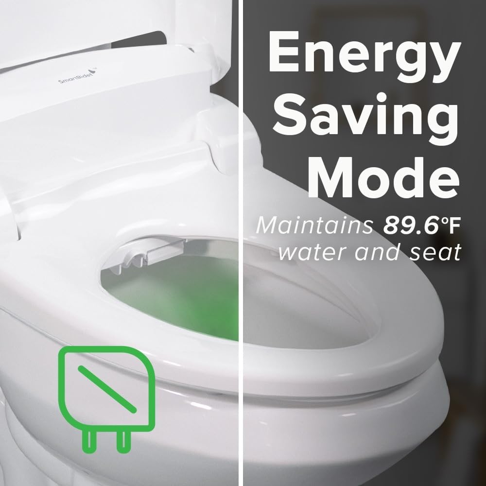 SmartBidet® SB-1000 Smart Bidet Electric Bidet Toilet Seat with Heated Seat, Warm Water, Air Dryer – Remote Control, Elongated