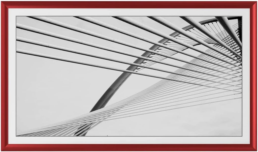 Candy Apple Red Prismatic 55' Alloy Deco TV Frame - Compatible ONLY with Samsung The Frame TVs (Fits 2021-2026, LS03A, LS03B, LS03C, LS03D, LS03FA)
