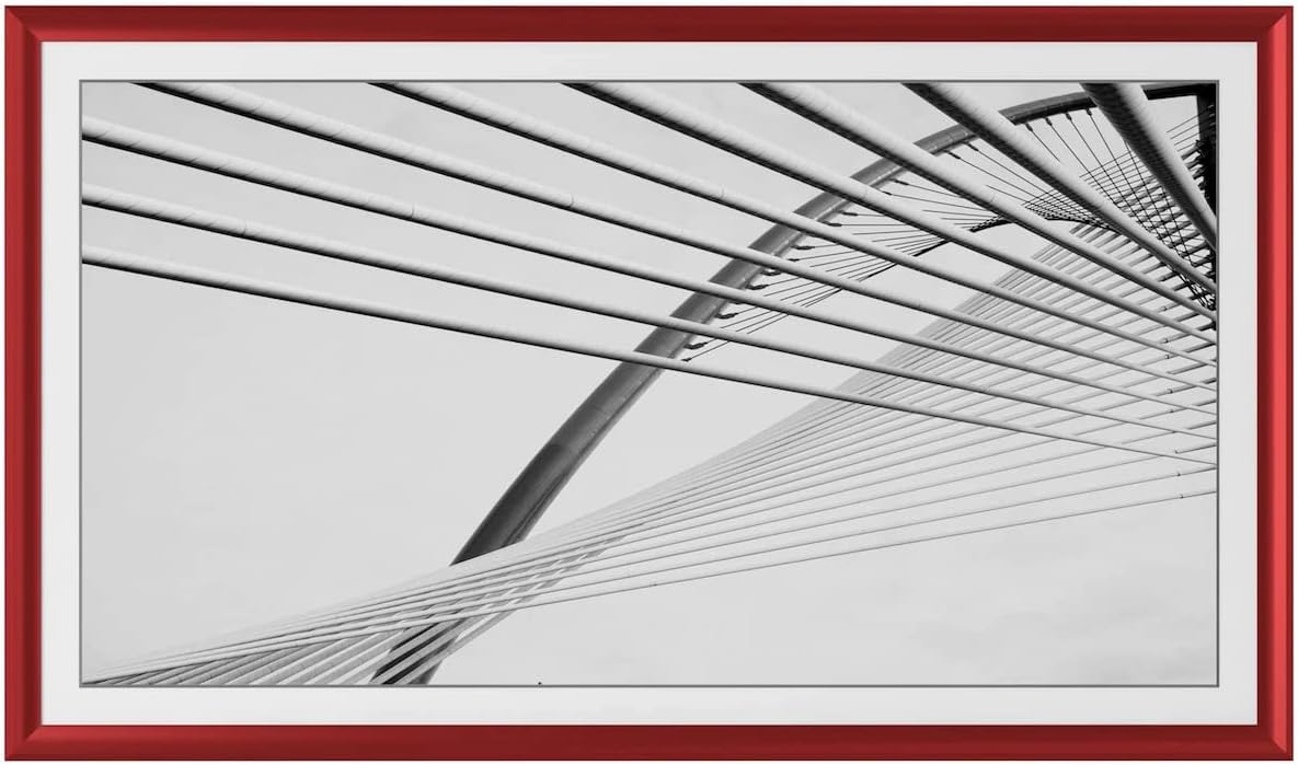 Candy Apple Red Prismatic 55' Alloy Deco TV Frame - Compatible ONLY with Samsung The Frame TVs (Fits 2021-2026, LS03A, LS03B, LS03C, LS03D, LS03FA)