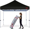 MASTERCANOPY Pop Up Canopy Tent Commercial Grade Instant Shelter (8x8, Black)