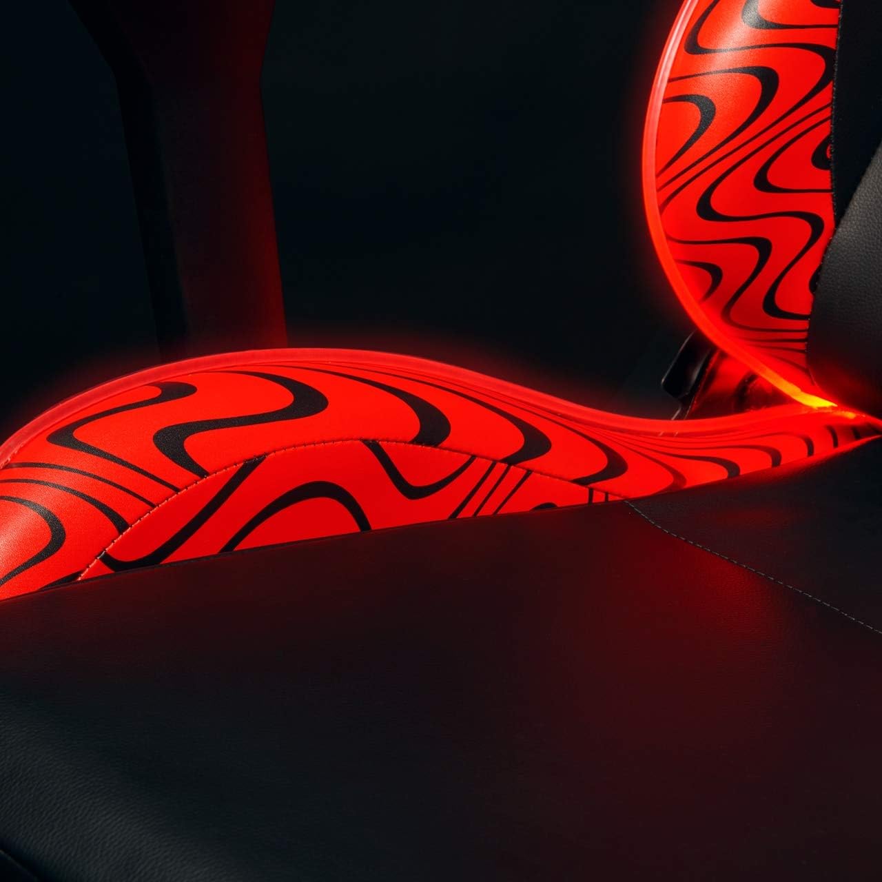 Clutch Chairz Pewdiepie Chair LED 100M- Ergonomic Gaming Chair, Video Game Chairs, Office Chair, High Chair and Lumbar Pillow for Computer Desk - Black - Throttle Series