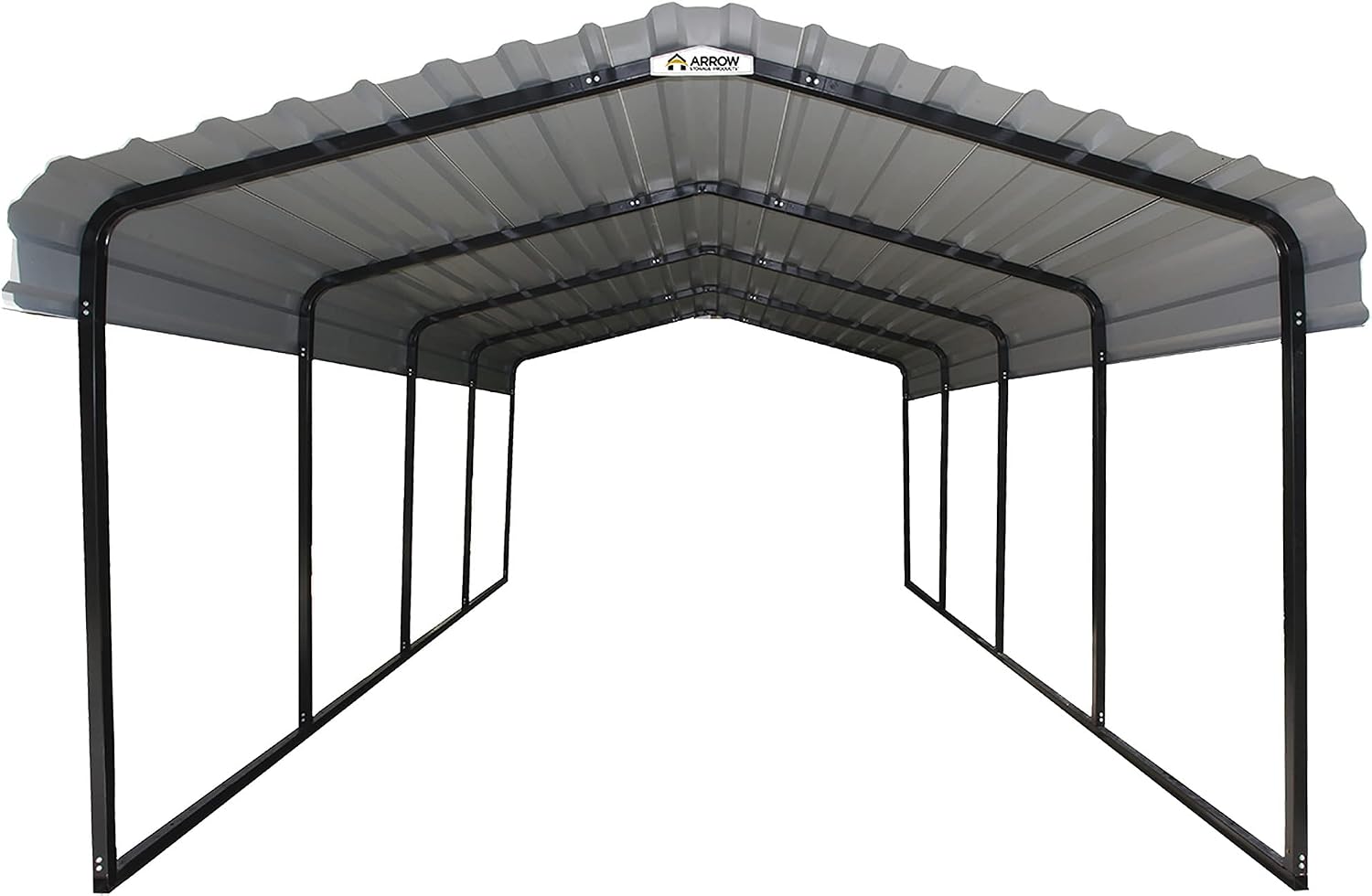 ARROW 12' x 20' x 7' 29-Gauge Carport with Galvanized Steel Roof Panels