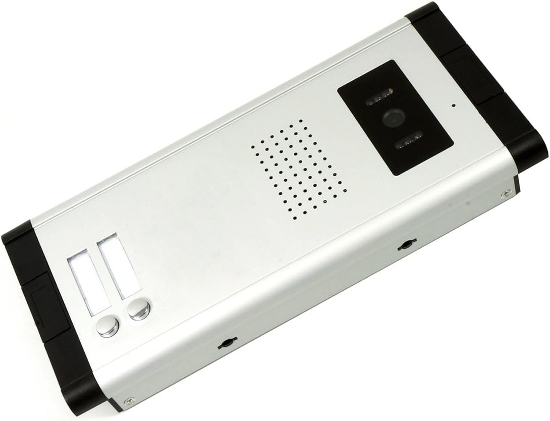 2 Units Apartment Video Intercom System, 7 Inch Monitor Wired Video Doorbell Door Phone Kits, Indoor Outdoor IR Camera, Monitoring, Unlock, 2 Way Intercom for Home Apartment