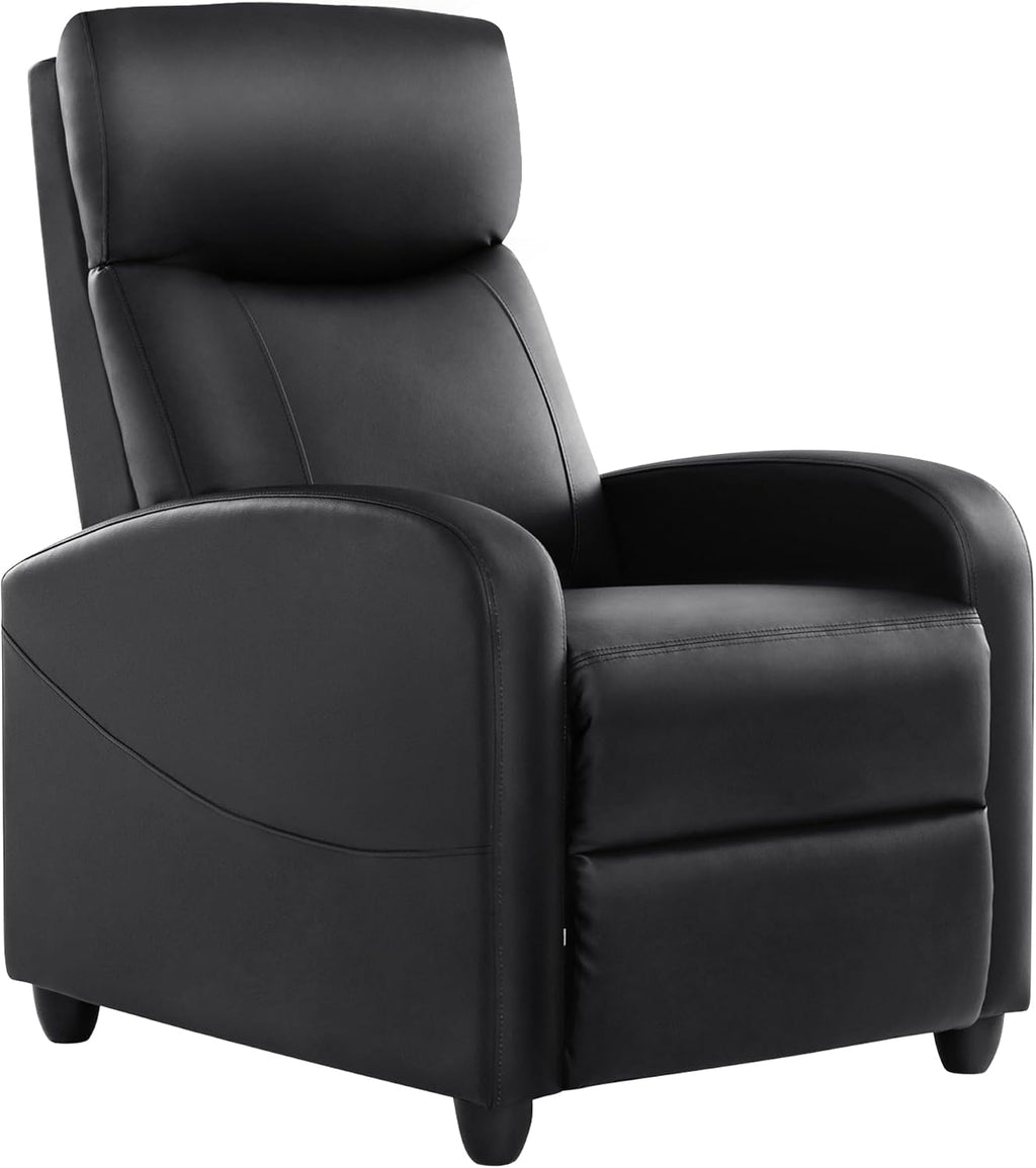 Sweetcrispy Recliner Chair Fabric Recliner Sofa No Massage, Home Theater Seating with Lumbar Support, Adjustable Push Back Overstuffed High-Density Sponge Reclining for Living Room, Grey
