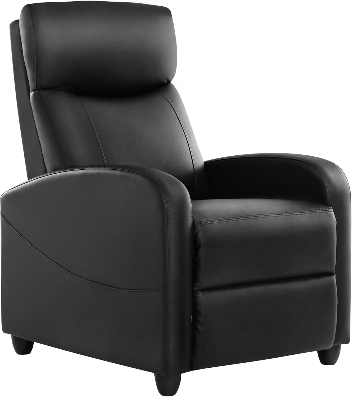 Sweetcrispy Recliner Chair Fabric Recliner Sofa No Massage, Home Theater Seating with Lumbar Support, Adjustable Push Back Overstuffed High-Density Sponge Reclining for Living Room, Grey
