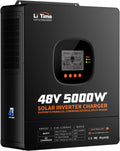 LiTime 5000W Solar Inverter Charger, 48V DC to 120V AC Pure Sine Wave Inverter, Parallel Split-Phase for 240V, Built in 100A MPPT Solar Charger Controller for Home Backup, Off-Grid, Farm