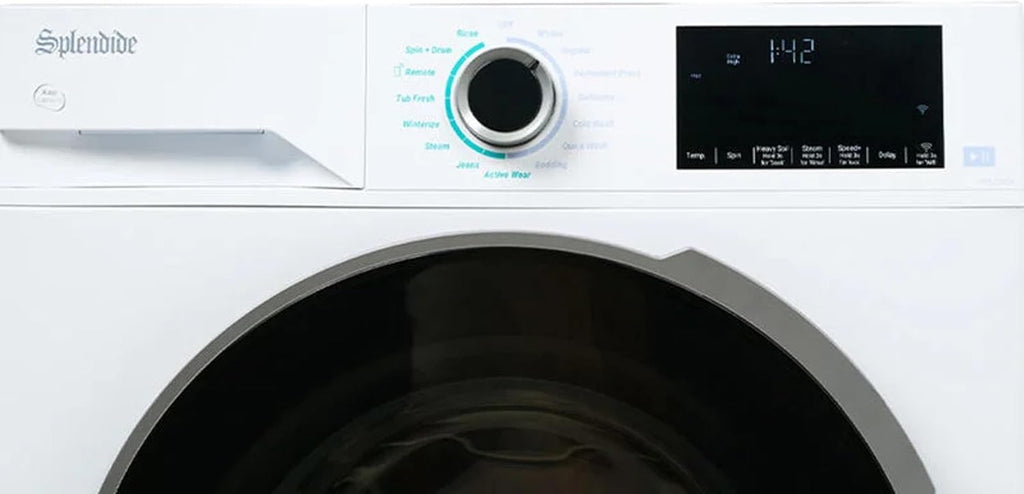 Splendide DV1725X & WFL2500X Replaces WFL1300XD Washer & DV6500X Dryer Stacked Bundle with Vent Kit & SK04 Stack Kit Included + Starter Laundry Powder - Updated Design- Freight Delivery