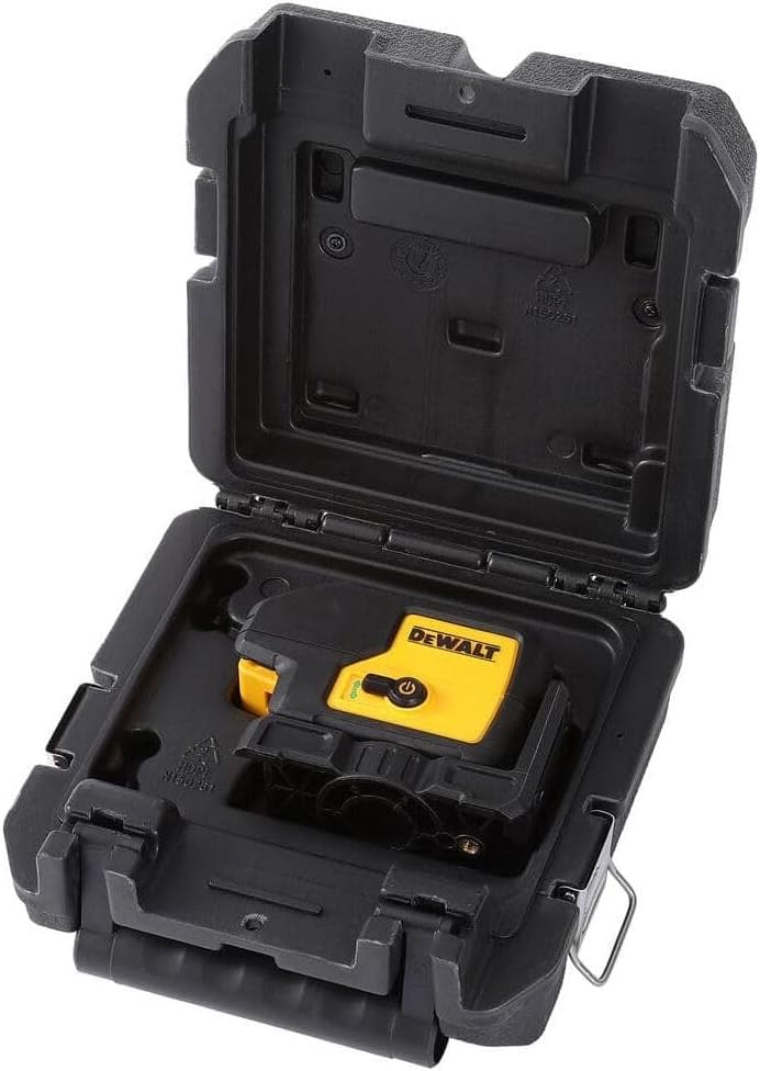 DEWALT Laser Level, 3 Spot Beam Line Laser Pointer with Built-in Magnetic Pivoting, Green (DW083CG)