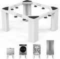 Full Size Laundry Pedestal Washer and Dryer Pedestals, Universal Fit 1100lbs Capacity Adjustable Washing Machine Stand, Dryer Base Platform Heavy Duty Mini Fridge Stand(Pearl White)