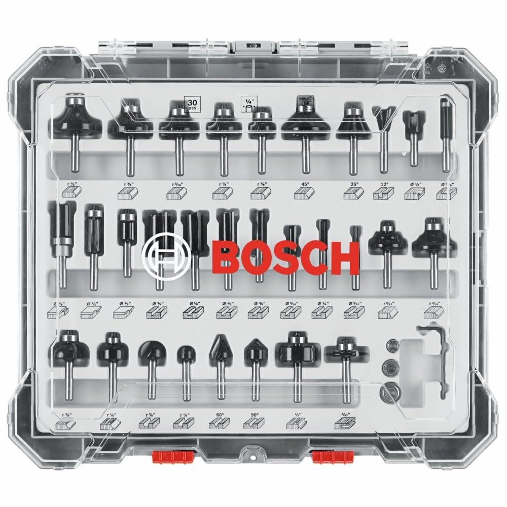 Bosch RBS030MBS 30 pc. Carbide-Tipped Wood Router Bit Set
