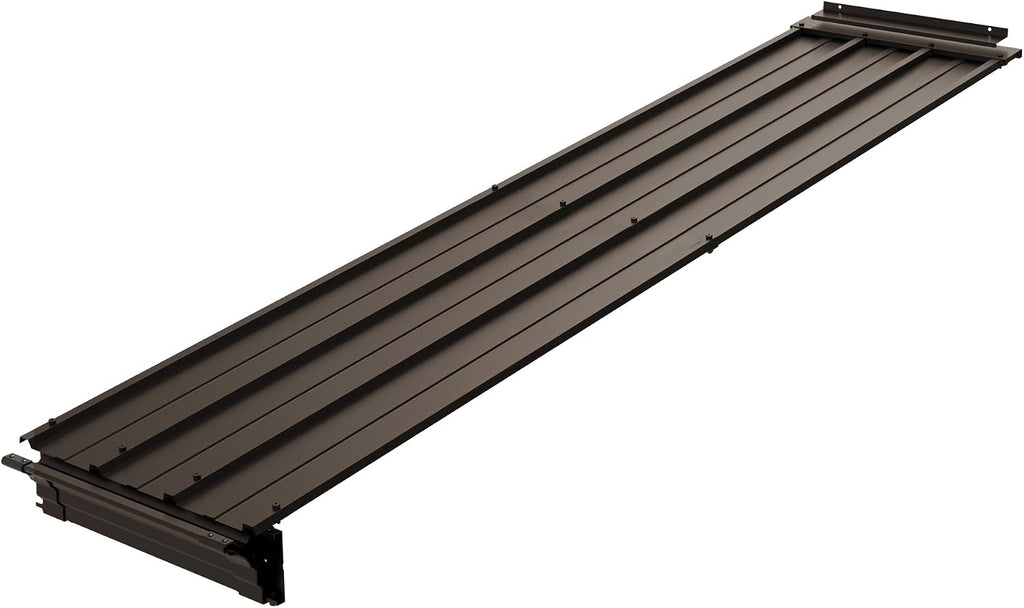 Wall Mount Gazebo Connector Kit for 8ft Width, Pre Drilled Steel Expansion Linker with Easy Bolt On Assembly, Weatherproof for 8x8 and 8x10 Lean to Gazebos,Brown