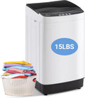 Erivess 15lbs Portable Washing Machine, 1.9 Cu.Ft Full Automatic Washer and Dryer Combo with 8 Wash Programs, Compact Laundry Washer for Apartment, Dorm, RV, Small Spaces, Lavadora