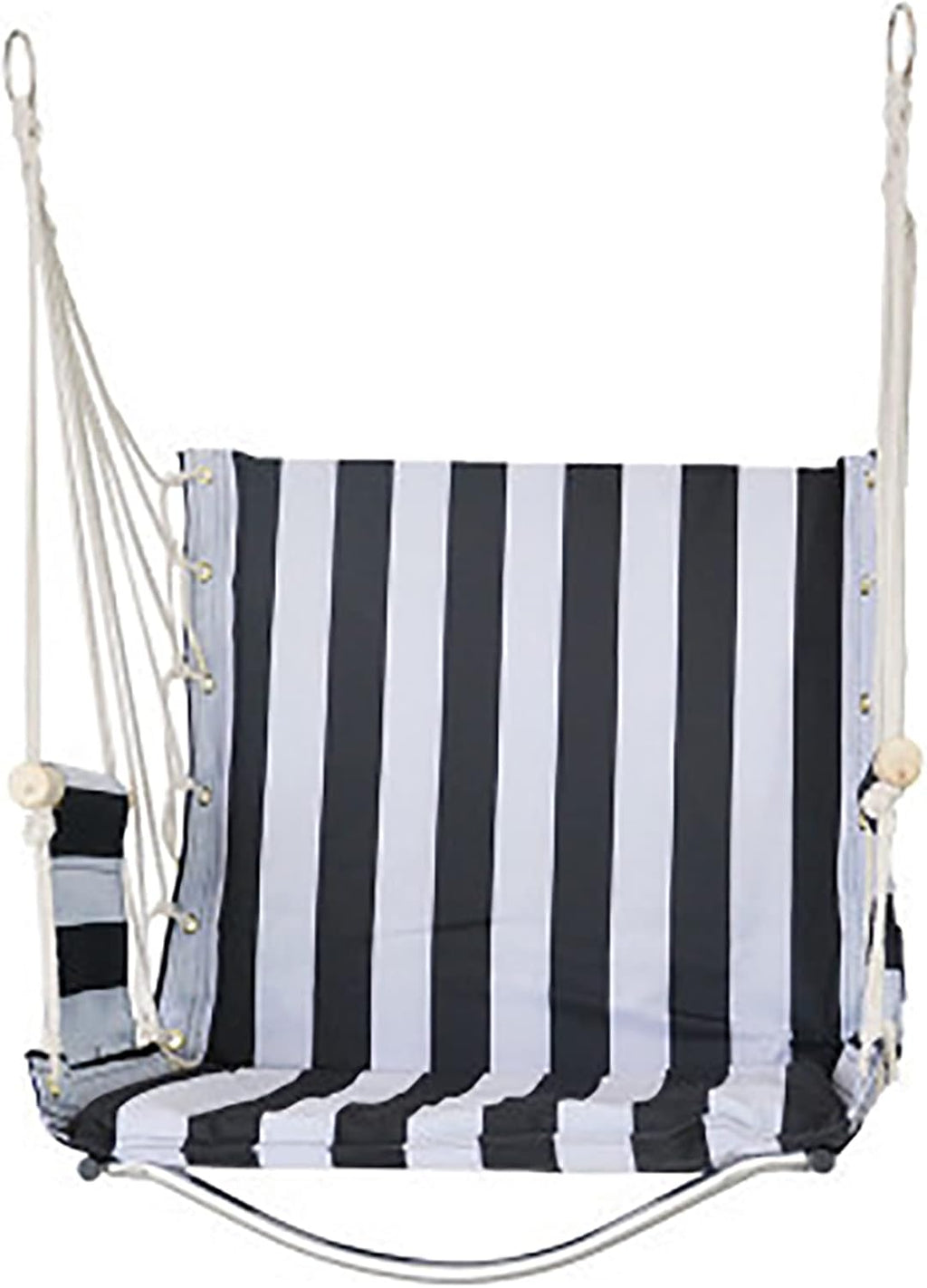 Hammock Chair Swing Hanging Rope Swing Chair with 2 Seat Cushions Soft Max 330 Lbs Handmade Hanging Chair for Bedroom Patio Yard Garden Outdoor Indoor (B)