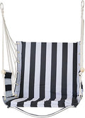 Hammock Chair Swing Hanging Rope Swing Chair with 2 Seat Cushions Soft Max 330 Lbs Handmade Hanging Chair for Bedroom Patio Yard Garden Outdoor Indoor (B)