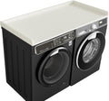 Kaboon Washer Dryer Countertop, Melamine Countertop with Edge Rails - 27.5' Depth x 54' Width Laundry Room Organization, White