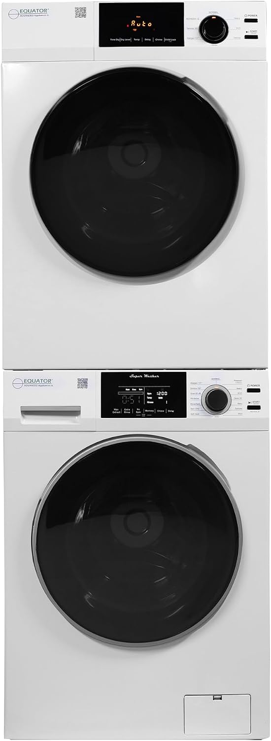 Equator DELUXE Matching LAUNDRY SET Washer 1.9 cu.ft 110V +Vented Dryer 4 cu.ft 220V (Side by Side)