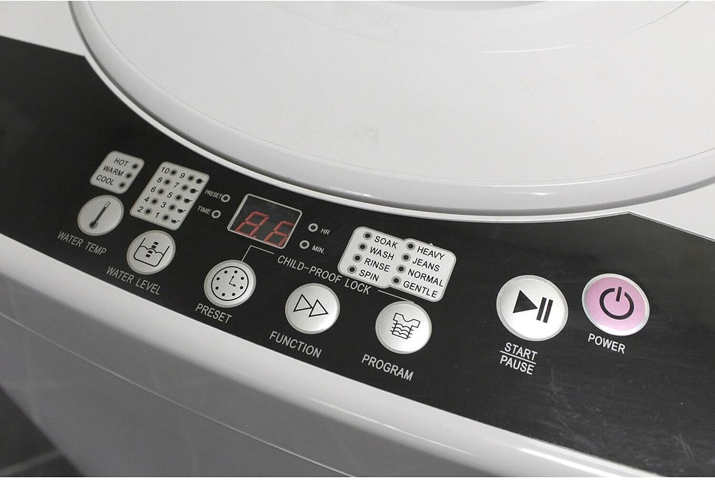 Danby DWM065A1WDB-6 2.11 Cu.Ft Machine, Portable Top Load Washer for Apartments, Small Spaces, Dorms, Stainless Steel Drum and 4 Wash Cycles