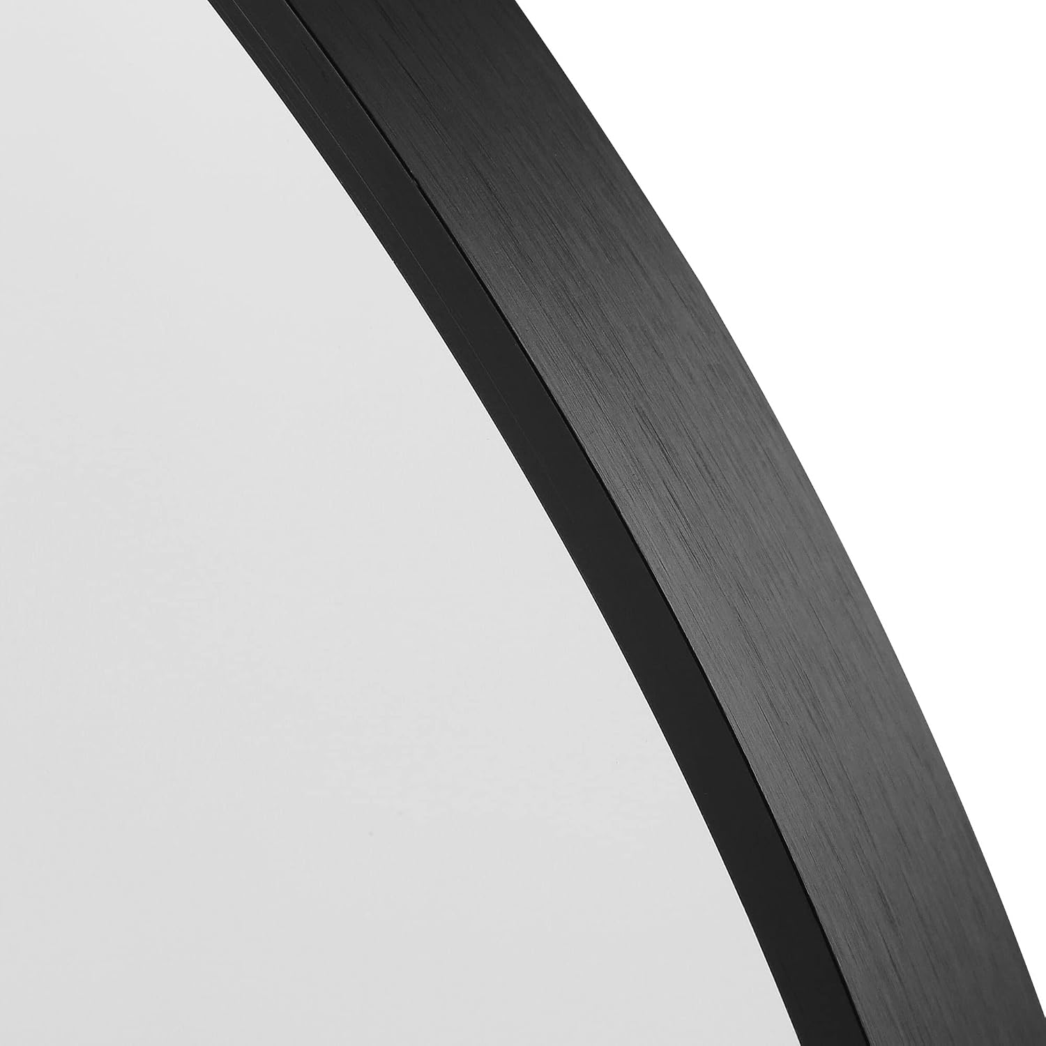 NeuType 36'x24' Arched Wall Mirror, Small Full Length Mirror Hanging or Leaning Against Wall, Dressing Mirror Make-up Mirror for Living Room, Bedroom, Bathroom, Aluminum Alloy Thin Frame, Black