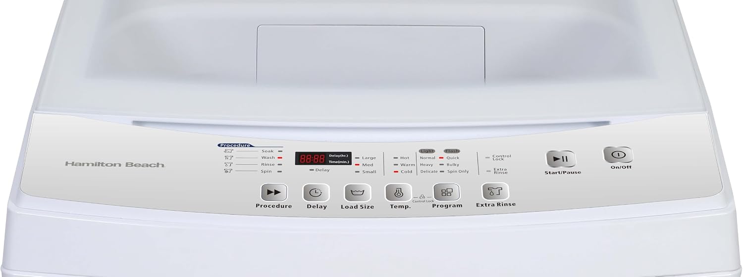 HAMILTON BEACH RPW302 Portable Washing Machine, 3.0 cu ft, White