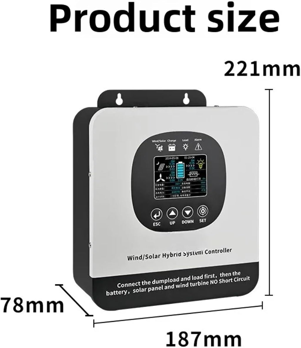 3000W-6000W Intelligent Boost Charging Solar Wind, Generator Controller 12/24V 24/48V AUTO Switchor for All Wind Turbines Wind-Solar Complementary Control
