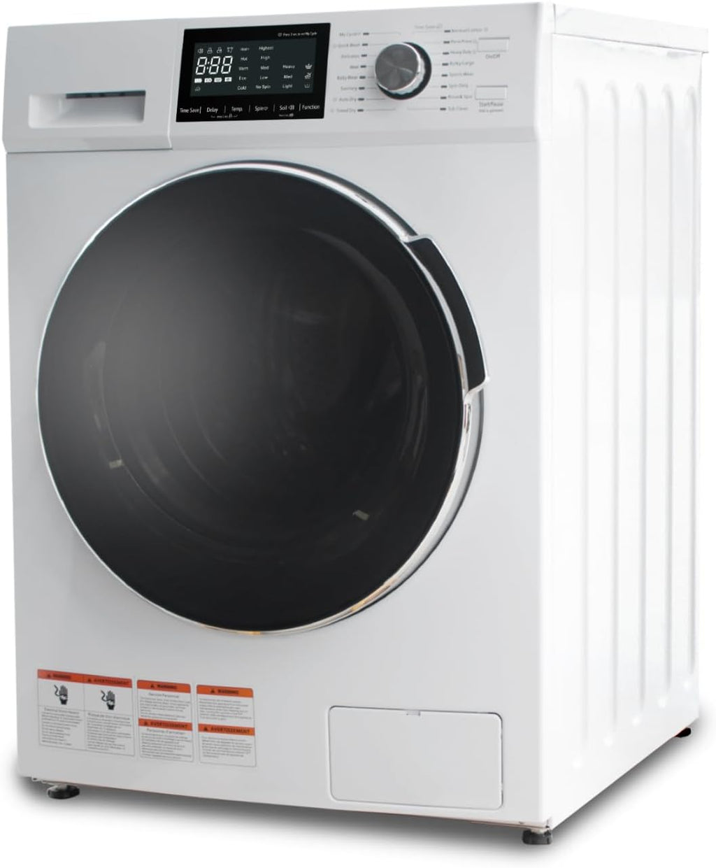 All-In-One Washer Dryer Combo 2.7 cu.ft, 24 inch Ventless 2-In-1 Washing Machine And Dryer Compact For Apartment Dorm RV, 26.7 LBS Load Smart With 16 Laundry Program 1400RPM