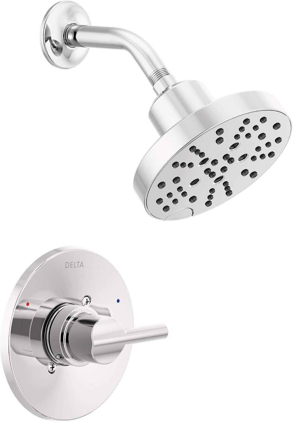 Delta Nicoli 14 Series H2Okinetic Shower Faucet Set, Chrome Shower Head and Handle Set, Valve Trim Kit, Chrome 142749 (Valve Included)
