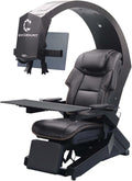 IW-320 Zero Gravity Computer Gaming Chair Reclining Workstation(5-Monitor Brackets, Leather Seat, Black)