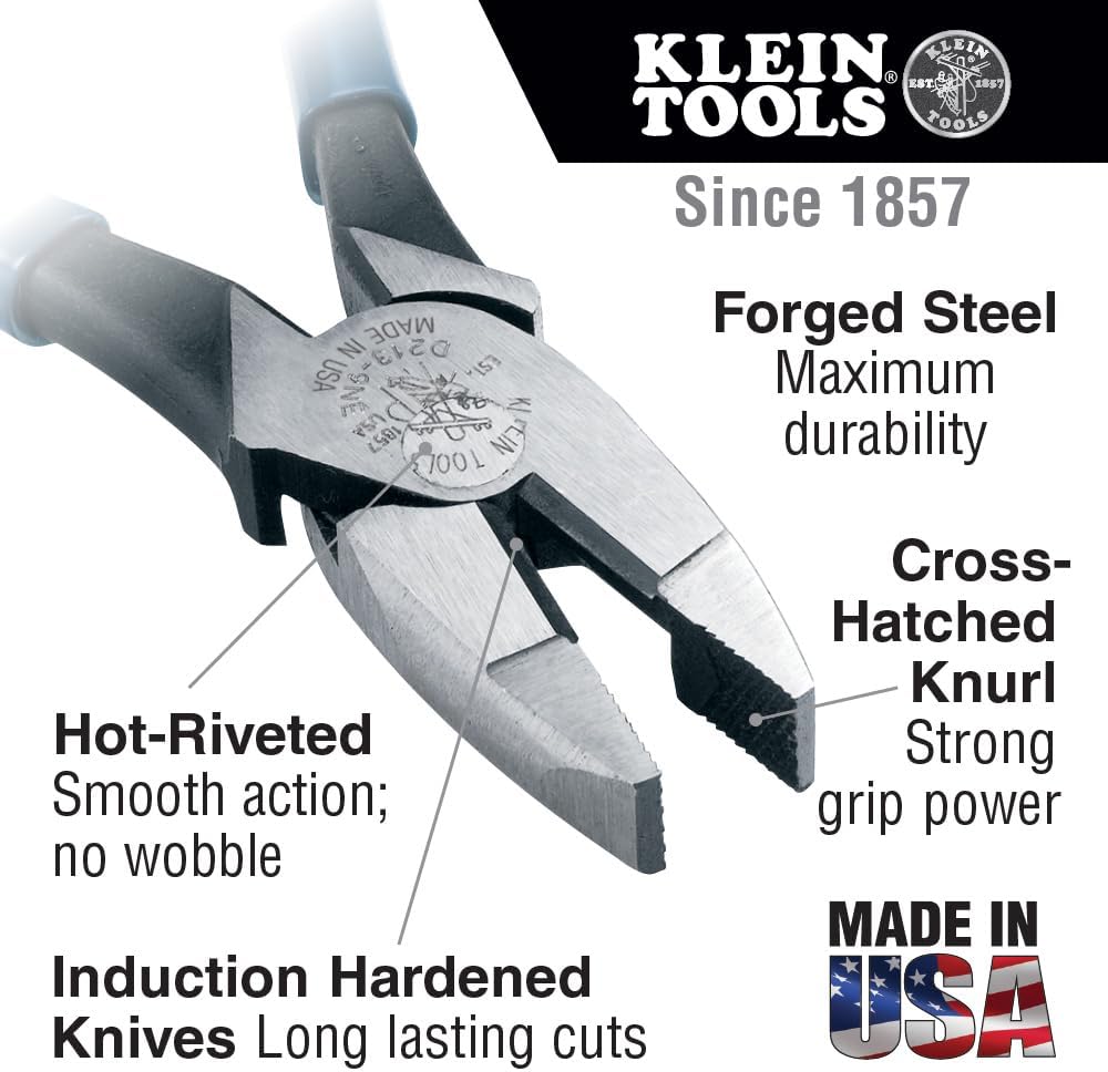 Klein Tools 80080 6-Piece Hand Tool Kit with 2 Screwdrivers, 3 Pliers, Wire Stripper and Cutter and Klein Tools 5225 48-Inch Waist Electrician Tool Belt