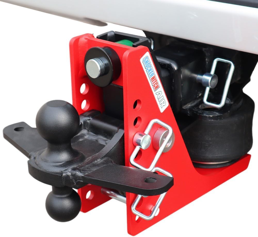 Shocker Air Hitch Sway Control Towing Kit - Fits 2-1/2' Hitch - Black Combo 2' & 2-5/16' Balls - 2 Sway Bar Kits - 14,000 lbs