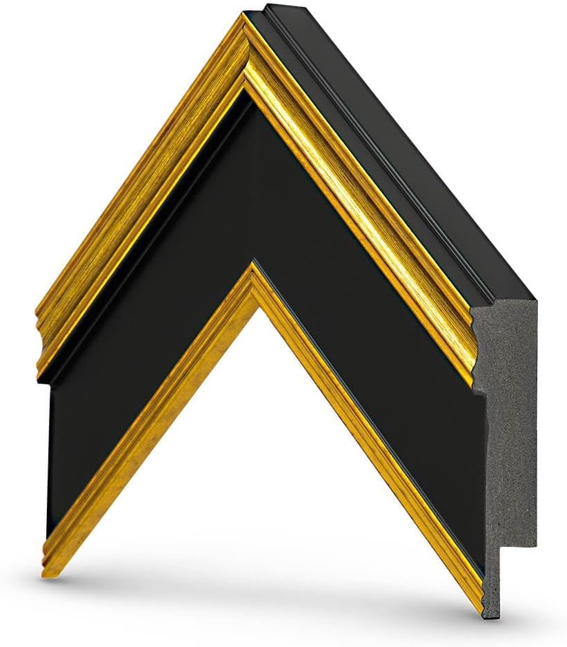Antique Gold & Black 55' Premiere Deco TV Frame - Compatible ONLY with Samsung The Frame TVs (Fits 2021-2026, LS03A, LS03B, LS03C, LS03D, LS03FA)