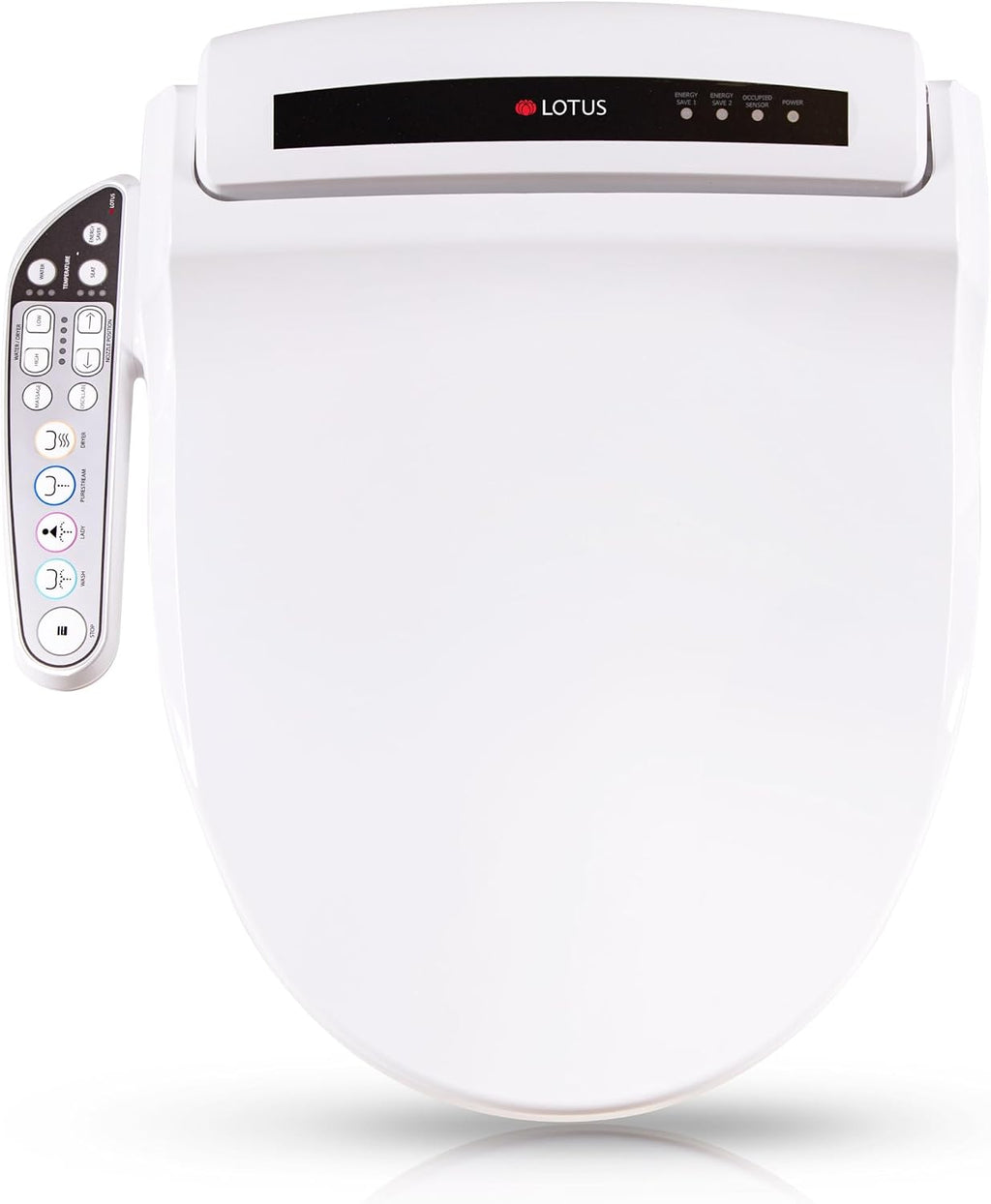 Lotus Bidet ATS-909 Round with Enema Wash (Purestream) for constipation relief, Heated Seat, Multi Modes Wash, Air Dryer, Deodorizer, Easy DIY Installation, Made in Korea