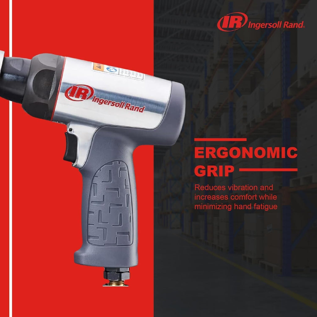 Ingersoll Rand 123MAXK Vibration Reduced Air Hammer 5-Piece Chisel Set, 3,530 BPM, 2-5/8' Stroke, Round Shank
