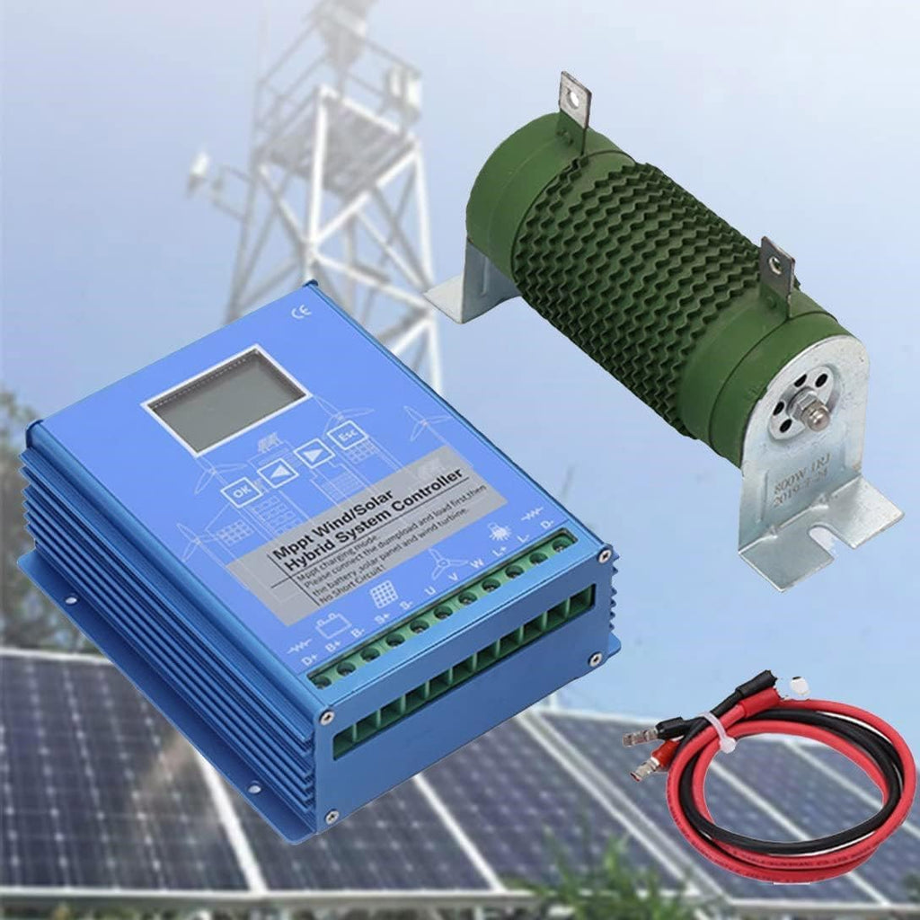 10000W Renewable Energy Controller Universal for Off Grid Wind Solar Hybrid Systems Hybrid Charge Controller, 12V 24V 48V with Dump Load Wind Turbine Generator Solar Panel Auto Regulator,10000W-12V
