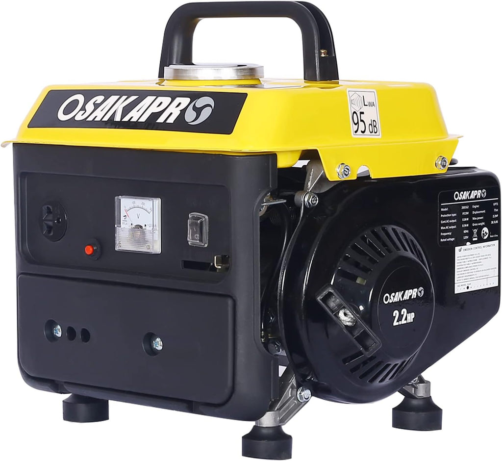 Portable Generator, 71cc 2-Stroke Gasoline Engine, 900 Watts Gas Powered Generator for Backup Home Use & Outdoors Camping Low Noise Ultra Lightweight EPA Compliant