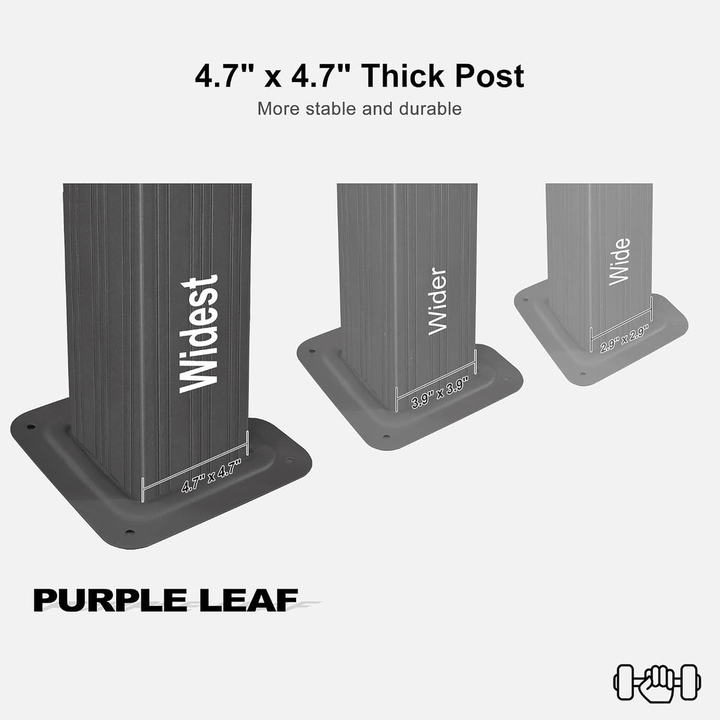 PURPLE LEAF 10' X 14' Gazebo with Metal Roof Patio Gazebo with Light for Outdoor Lawn and Garden Hardtop Grey