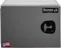 Buyers Products 1705401 Pro Series 18x18x24 Smooth Aluminum Underbody Truck Tool Box, Single Barn Door, Compression Latch, 0.125 in Thick, Rain Gutter & Bulb Seal, Bolt-On Stainless Hinge