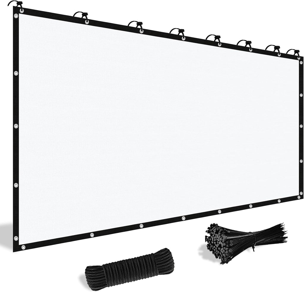 Shade&Beyond Customized Size 90% Sun Shade Cloth with Grommets, 12' X 20' Pergola Shade Cover Canopy, Mesh Tarp Sun Screens for Patio, Outdoor, Garden, Backyard GN05, White