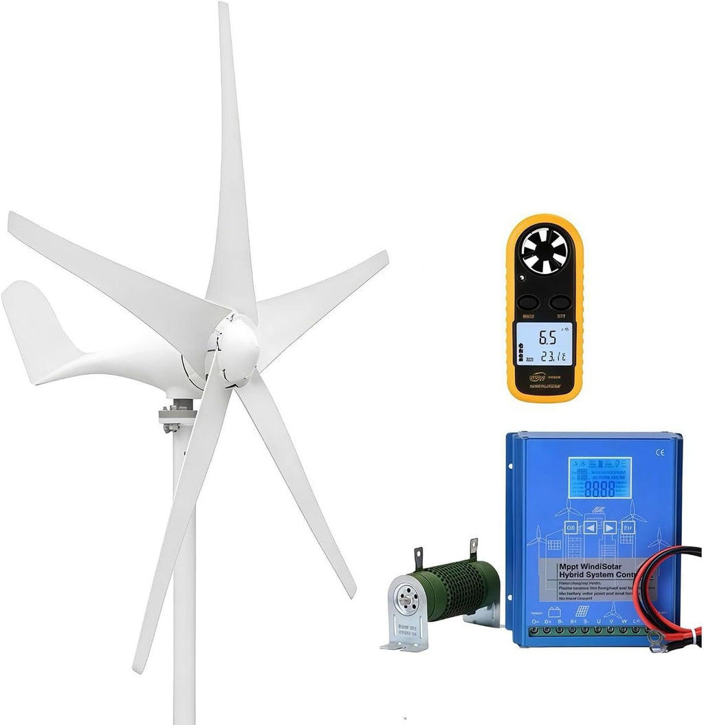 3000W Wind Generator Kit for Solar Hybrid System - 12V/24V/48V with Charge Controller, Ideal for Home Use, Street Lights & DIY Wind Power Projects