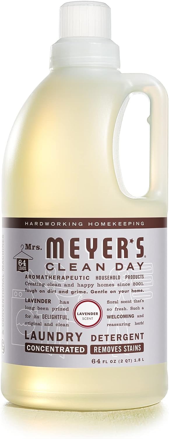 Mrs. Meyer's Clean Day Lavender Laundry Detergent Concentrated Loads Per Bottle 64 Fl Oz (Pack of 6)
