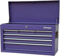 Workington Portable Metal Tool Chest with 6 Drawers, 24' 6-Drawer Tool Chest Cabinet with Ball Bearing Drawer Slides, Steel Tool Storage Box Organizer 4005 Purple