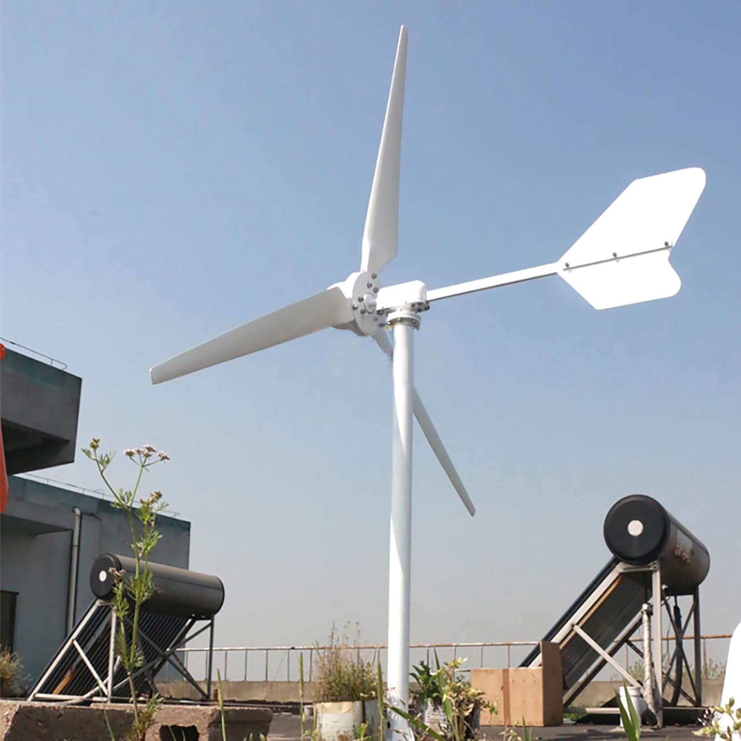 3000W 48V Horizontal Wind Turbine 1.4M Blades 3KW Wind Power Generator Kits Windmill Home Farm Marine Free Energy for Wind Solar Hybrid System (No Mast)