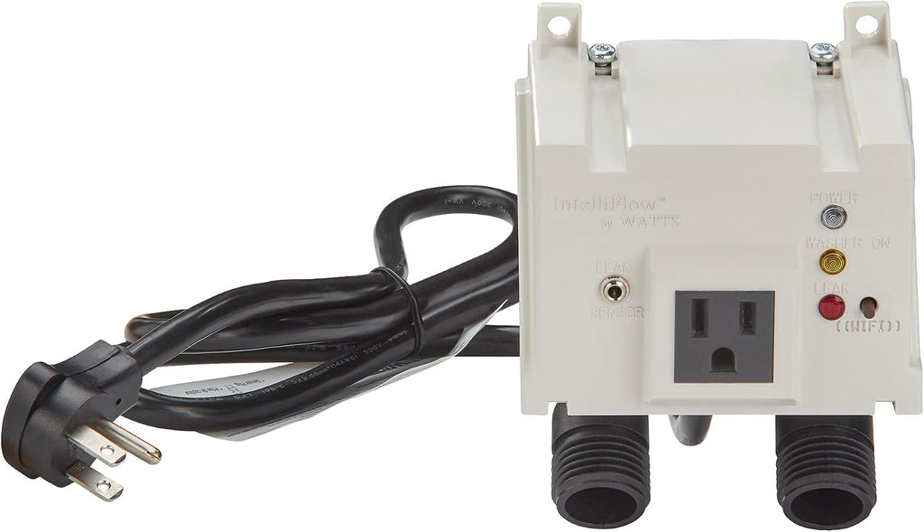Watts A2C-SC Series Intelliflow 1/2' Washing Machine Smart Water Shutoff Valve with Leak Sensor, Inlet Adapters, Without Wall Box, Automated Flood Detection with Real-Time Text and E-Mail Alerts