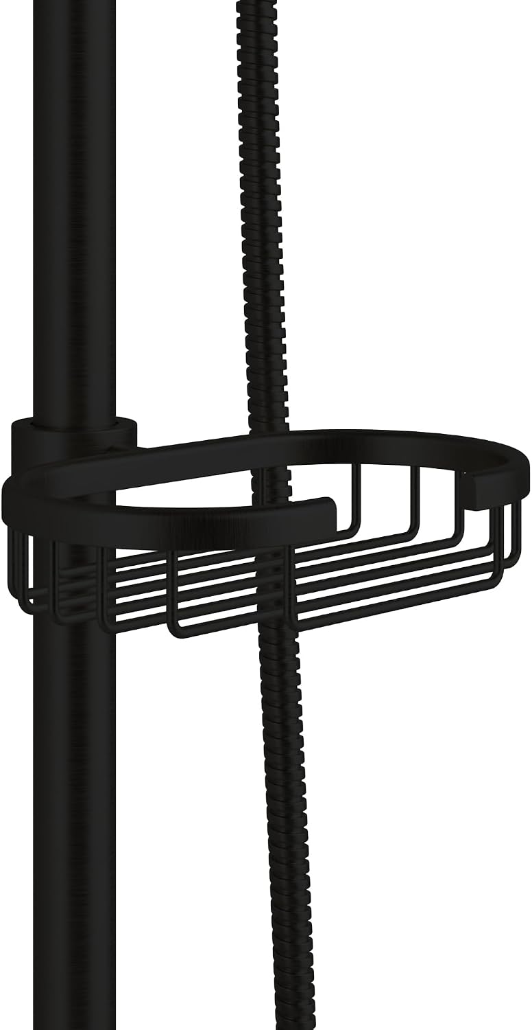 PULSE ShowerSpas Kauai III Matte Black Rain Shower Head with Handheld Spray - 1.8 GPM, 8' Showerhead, 5-Function HandShower, Adjustable Slide Bar - Shower Heads with Handheld Spray Combo