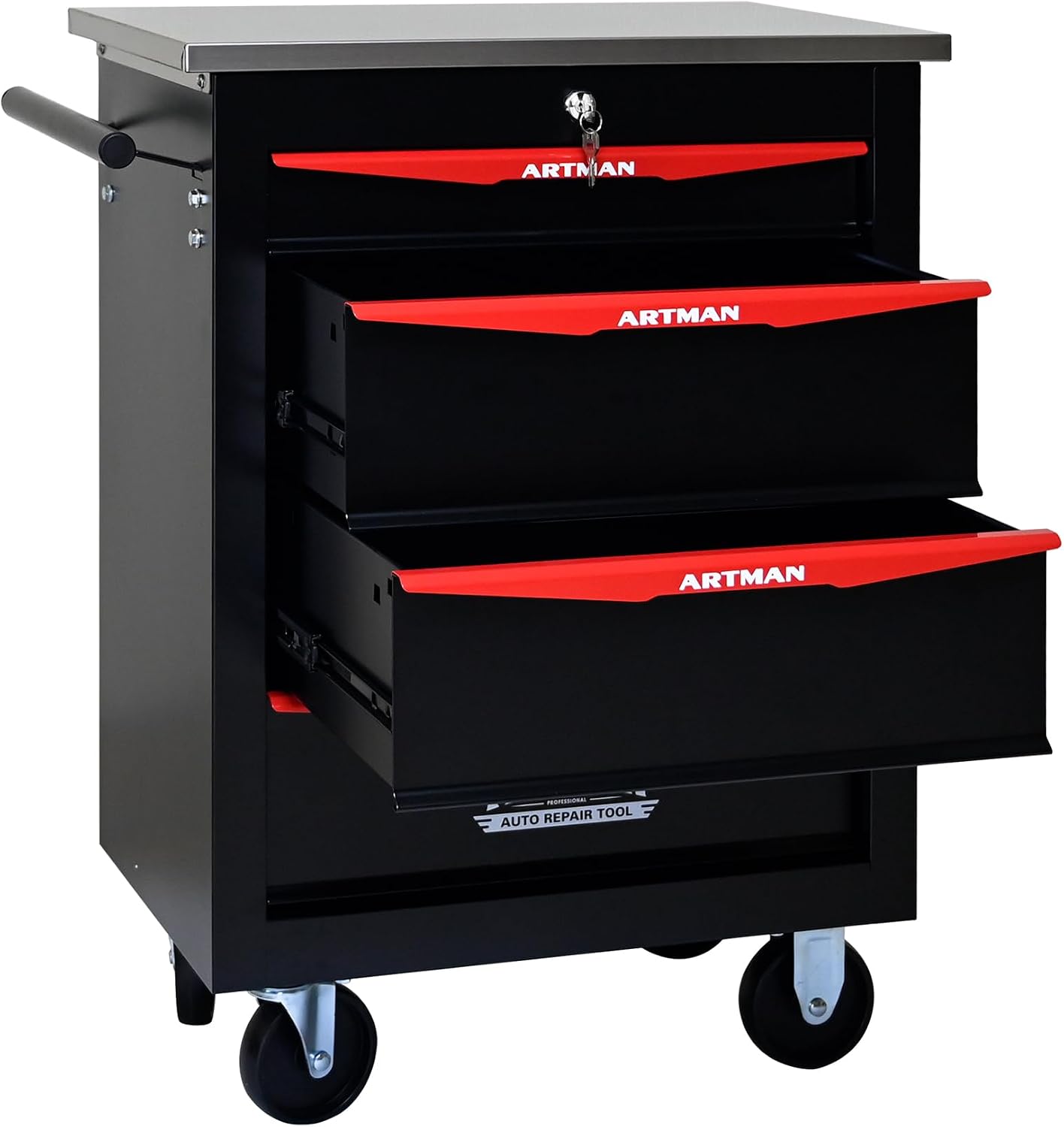 Campfun Tool Chest with Wheels 4 Drawers Rolling Tool Box, Metal Tool Cart with Extra 7 Tool Storage Boxes, Tool Chest Workbench Tool Storage Cabinet for Garage Workshop Warehouse Repair Shop