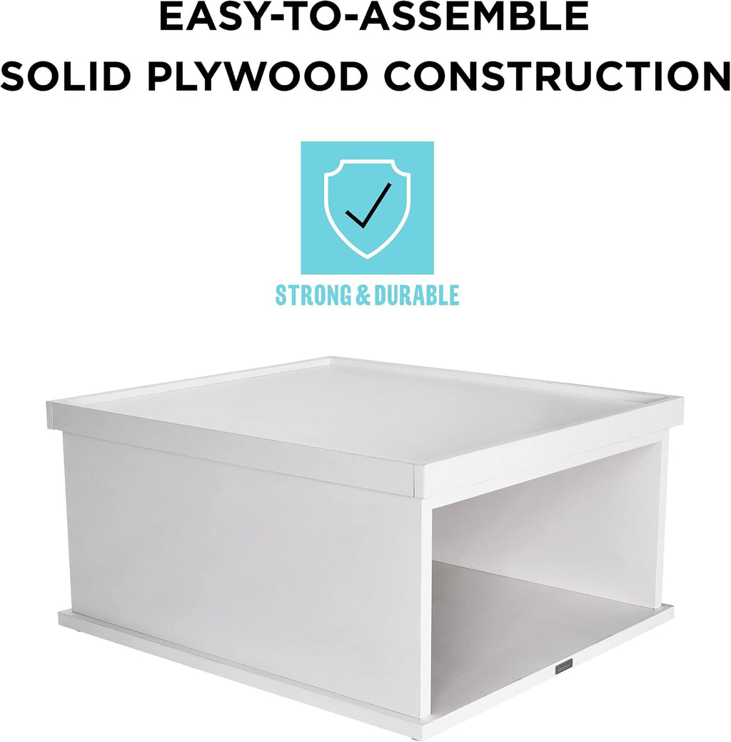 Ivation | Wooden Laundry Pedestal for Washer & Dryer, Made to Fit All Machines - Whirlpool, LG, GE, Samsung, and More, Made of Durable Solid Wood Material, 33.86' x 29.92'