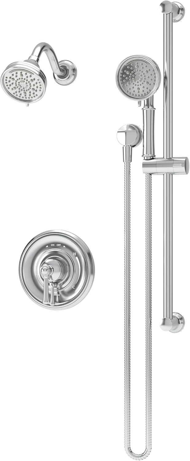Symmons Braston HydroMersion Single Handle Shower Faucet Trim Kit with Hand Spray in Polished Chrome - 1.5 GPM (Valve not Included) - S589815TRM