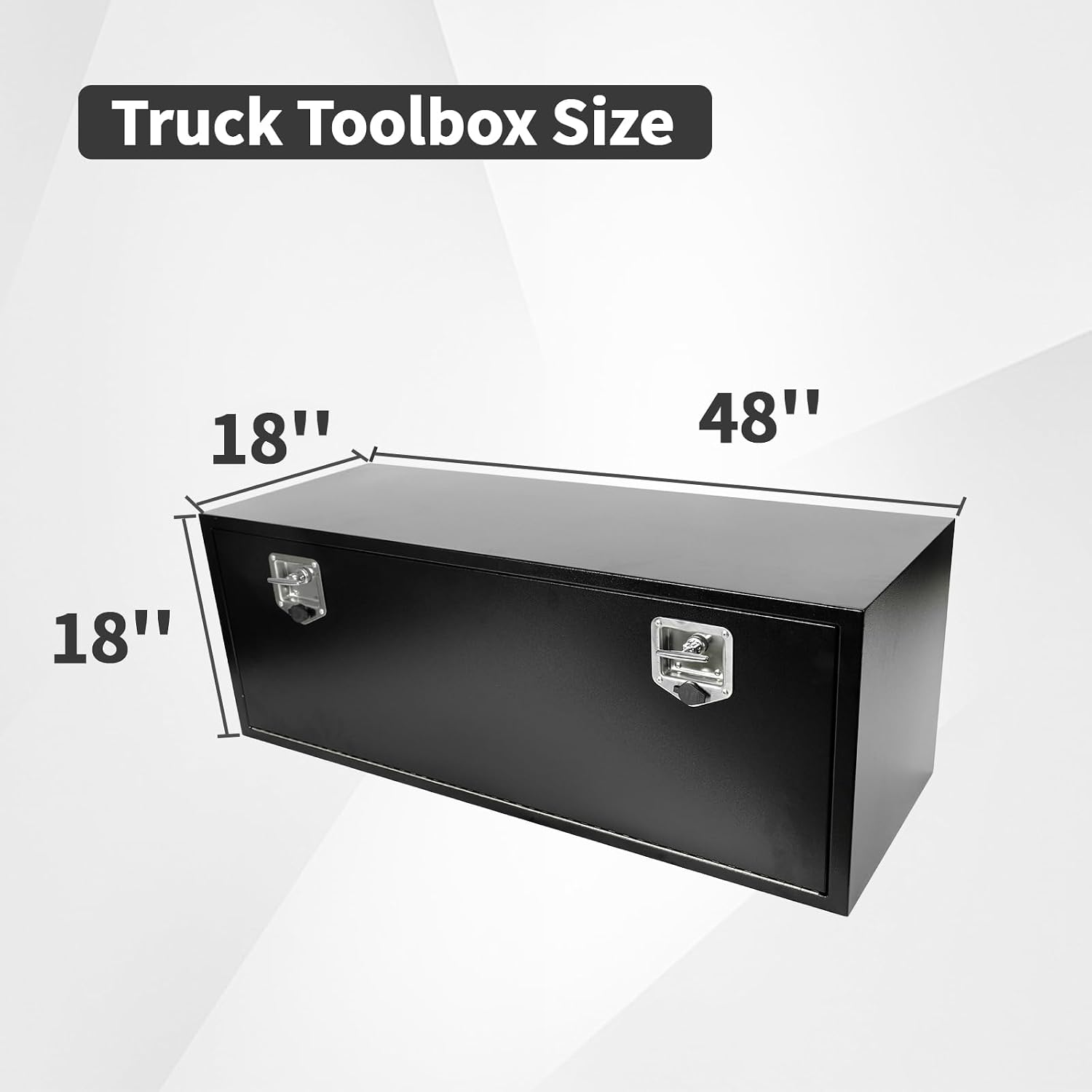 48 Inch Underbody Tool Box,Heavy Duty Underbody Truck Tool Box w/T-Handle Latch and keys for Pickup Truck,Utility Tractor,RV,Waterproof Tool Chest For Storage & Organization-48 × 18 × 18 inch