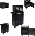 5 Drawers, Portable Rolling Box On Wheels, High Capacity Tool Chest Organizer for Garage, Workshop, Home Crafts Use Black, Large